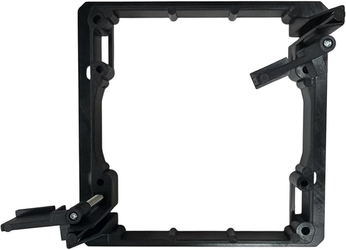 iMBAPrice 2-Gang Low Voltage Mounting Bracket, Drywall Mount for Cable Pass Through Wall Plates, LV2-2 Bracket for Ethernet, HDMI, Speaker & Coax Cables, Non-Metallic, 2 Pack