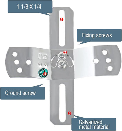 Light Fixture Mounting Bracket,4" Universal Crossbar,Mount Bracket Light Crossbar with Screws and Nuts,Rotatable and Fixed.Used for Pendant Lamps,Wall Lamps and Living Room Lamps,2 Pack.