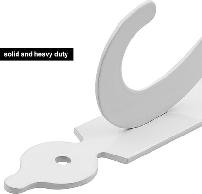 Acrux7 4 Pack Shelf Brackets 7.5X5.5 inch Thicken Iron Corner Brace Shelf Support Heavy Duty Wall Shelf Brackets White Decorative L Shelf Support for Home Office School