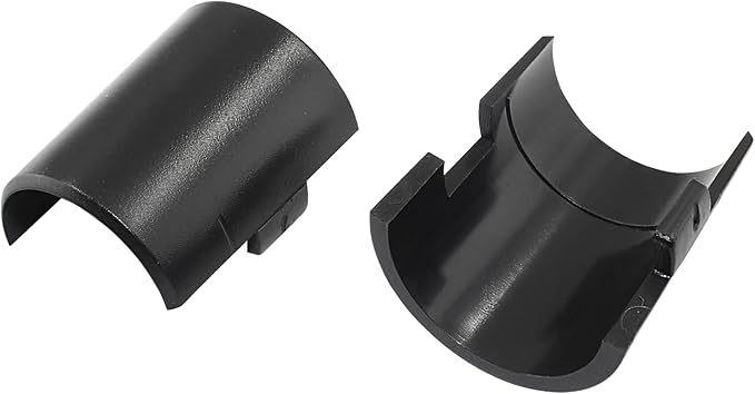 Hordion 12Pcs Wire Shelf Clips, Plastic Shelf Lock Clips for 1-1/2 Inch Post- Shelving Sleeves Replacements, Shelves Accessories for Wire Shelving System (Black)