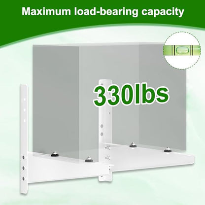 Outdoor Mini Split Wall Mounting Bracket for 9,000-18,000 BTU Air Conditioner, Heavy Duty AC Support for Outside, Mini Split Mounting Bracket Holds Up to 330lbs