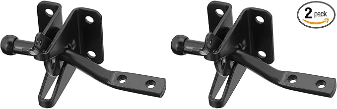 National Hardware N184-861 BPB21 Automatic Gate Latch in Black (Pack of 2)