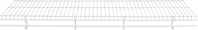 Rubbermaid Free-Sliding Wire Shelf, White, Adjustable Shelving with Free-Slide Design for Closet Organization System, 12”x 4’, 1 Pack | Free-Slide Design, 1 Pack