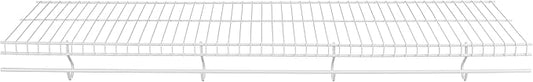 Rubbermaid Free-Sliding Wire Shelf, White, Adjustable Shelving with Free-Slide Design for Closet Organization System, 12”x 4’, 1 Pack | Free-Slide Design, 1 Pack