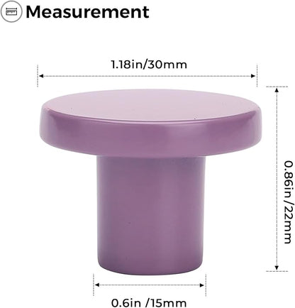 Ravinte 25 Pack Cabinet Knobs Purple Kitchen Cabinet Knobs Round Dresser Drawer Pulls Closet Door Pulls 1-1/5 Inch