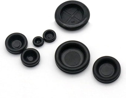 Vrupin 188 Pieces Rubber Grommet Kit – Rubber Plugs for Round Holes, Wiring, Electrical, Plumbing, and More