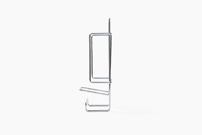 JERDON Ironing Board Holder and Iron Caddy - Stainless Steel Iron Holder with Hook - J525C