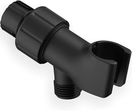 Adjustable Shower Head Holder for Handheld Shower Head Handheld Shower Head Holder with Universal Wall Hook Bracket and Metal Ball (Black)