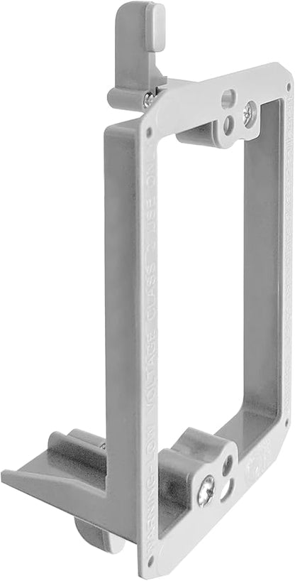 BestMounts - 5 Pack Low Voltage Mounting Brackets 1 Gang for Drywall Outlet Cable Pass Through Wall Plates - Cable Wall Plate Bracket for Old Work, Telephone Wire, Network Cable, HDMI, Speaker Wire