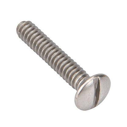 Henne Bery 3/4" Long 6-32 Thread, Oval Head Milled Slot Replacement Wall Plate Screws, 50 Pack, Satin Nickel/Brushed Nickel