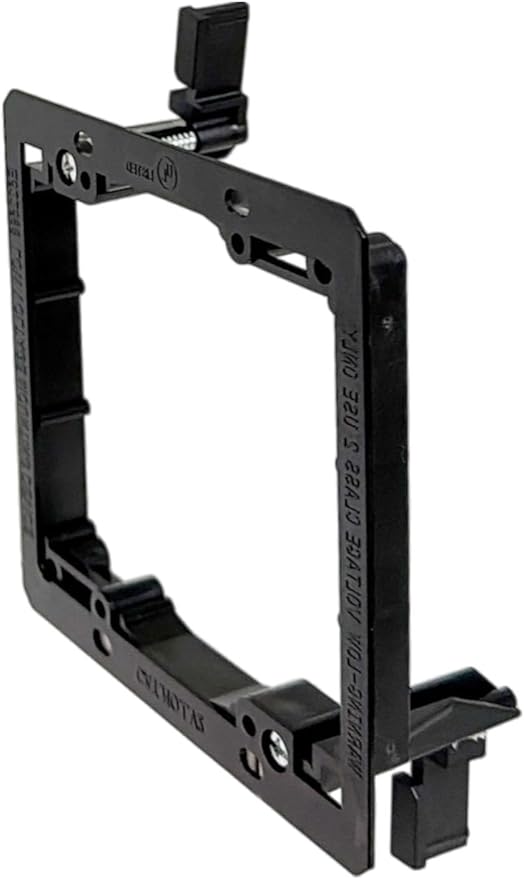iMBAPrice LV2-1 Low Voltage Mounting Bracket, 2-Gang, 1-Pack | Dual Gang Wall Plate Bracket for Telephone, Network, HDMI, Coaxial & Speaker Cables | Low Voltage Mud Ring