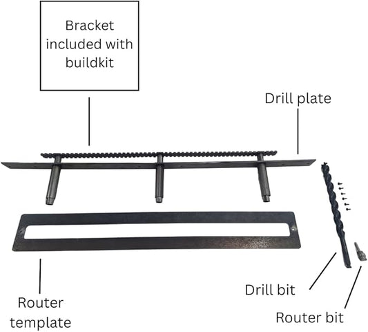 Floating Shelf Brackets - Sheppard Brackets - Easy Install - Heavy Duty (28 inch Build Kit)