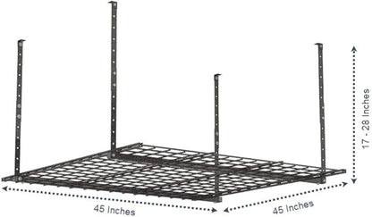 Hyloft 00625 45-Inch x 45-Inch Overhead Steel Garage Storage System & Rack,Hammertone