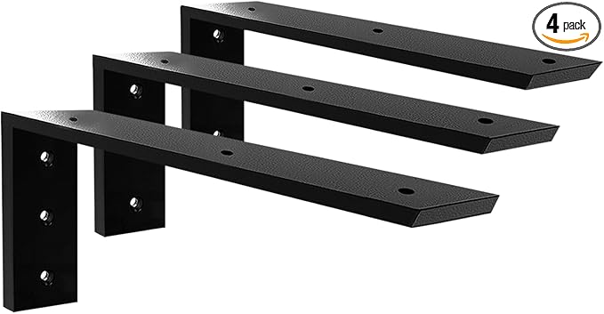Countertop Support Bracket 20 Inch 3 Pack Countertop Bracket for Granite 3/8" Thick 20"x8"x2.5" Heavy Duty L Brackets Shelf Brackets Metal Corbels for Quartz/Granite/Wood/Concret/ Laminate Countertops