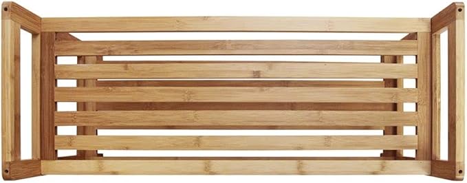 Oceanstar 2 Tier Natural Bamboo Shoe Rack