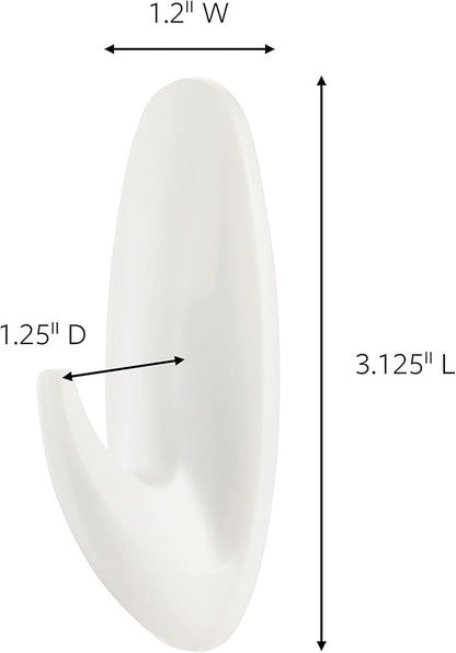 Command Medium Designer Hooks, 2 Hooks and 4 Command Strips, Damage-Free Hanging Wall Hook with Adhesive Strips, No Tools Great for Hanging, Organization and Storage, Holds up to 3 lb