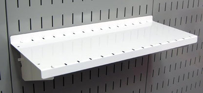 Wall Control Shelf 6in Deep Pegboard Shelf Assembly Pegboard and Slotted Tool Board – White