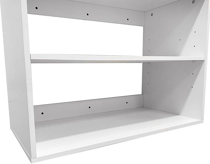 GraceGrove 71" High Modular Wooden Closet Organizer System with 6 Shelves &Storages, Wall Mount Shelving for Walk in Closet Bedroom Organization,Closet Organizers and Storage, White