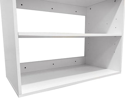 GraceGrove 71" High Modular Wooden Closet Organizer System with 6 Shelves &Storages, Wall Mount Shelving for Walk in Closet Bedroom Organization,Closet Organizers and Storage, White