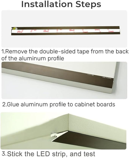 JARBIH 5Pack 1M/3.3ft Ultra-Thin Led Aluminum Profile, 45° Oblique Lighting Cabinet LED Lamp, Invisible H7mm Surface Mounted Wardrobe Layer Shelf Panel Hard Bar Strip Light Channel System(Gray)