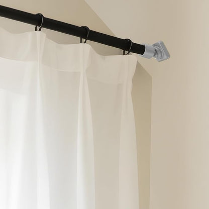 L Shape Shower Curtain Rod Holder - 25mm Angled Mount with Swivel Joints & Hardware Kit, Drilling Required (2, Grey)