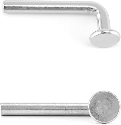 QWORK Universal Pallet Rack Safety Bolt - Heavy-Duty Drop Pins for Shelving Systems, 100 Pcs - Carbon Steel, 5/16" Diameter, 2-1/4" Length, J Bolt Design, M8x57mm