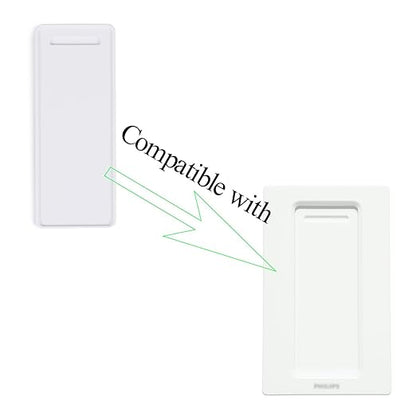 Ultra Slim Wall Holder for Philips Hue Light Dimmer Switch Remote V1, UHOLDZU Aluminum Invisible Remote Control Holder for The Hue Dimmer Switch Wall Plate Replacement (White)