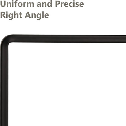 8-Pack 4 Inch Heavy Duty Shelf Brackets, Premium Floating L Bracket for Wall, Kitchen, Mantel Shelves Support | Quarter Inch (1/4") Thick | Black Powder Coated Steel