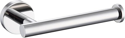 TASTOS Polished Chrome Toilet Paper Holder SUS304 Stainless Steel, Modern Round Tissue Roll Holders Wall Mount, Toilet Paper Roll Dispenser Bathroom 5 inch TP Holder for Kitchen Washroom