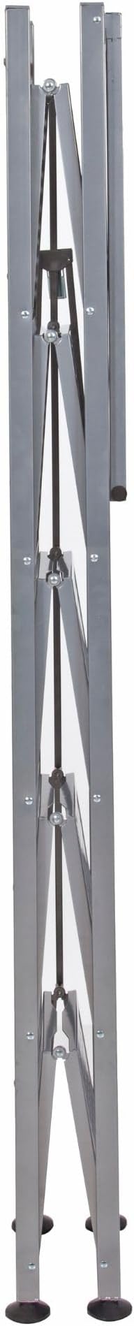 Origami RB Foldable 6 Tier Storage Rack with Wheels, Tall/Slim Model, Silver, Renewed
