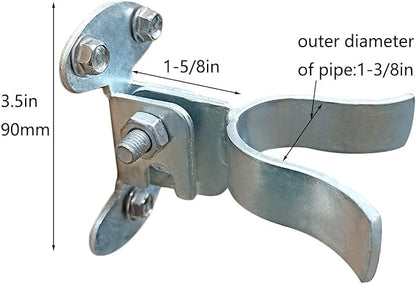 1-3/8" Flat Back Wall Mount Fork Gate Latch - Gate Latch Hardware with Screws or Lag Bolt for Gate Frames, Easily Mounts to Wooden Gate Post or Wall