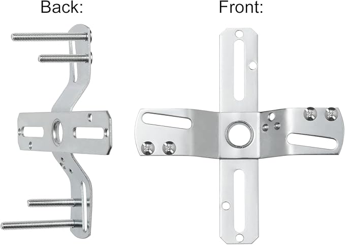 Qc Ceiling Light Fixture Mounting Bracket [Upgraded Version], Ceiling Fan Mounting Bracket, Universal Light Fixture Parts with Screws, Swivel Junction Box Adapter, Light Fixture Crossbar for Light