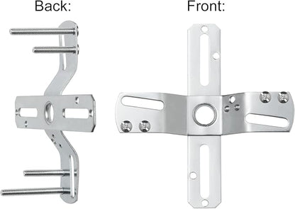 Qc Ceiling Light Fixture Mounting Bracket [Upgraded Version], Ceiling Fan Mounting Bracket, Universal Light Fixture Parts with Screws, Swivel Junction Box Adapter, Light Fixture Crossbar for Light