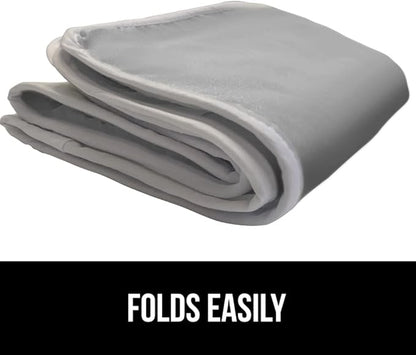GORILLA GRIP Ironing Mat, Portable Iron Pad, Magnetic Cover for Top of Laundry Washer, Dryer, Tabletop, Countertop Padded Blanket, Silicone Coating and Scorch Resistant, Travel Size 28x24, Silver