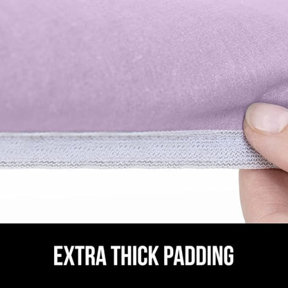 GORILLA GRIP The Original Ironing Board Cover and Pad, Silicone Coating, Thick Scorch Resistant Padding, Heavy Duty Iron Covers Standard Boards, Hook and Loop Fastener Strap, Light Purple, 15x54