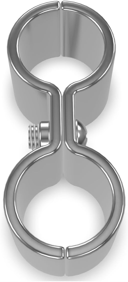 14 Pack! Chrome Post Clamp – Durable, Secure Connection for Wire Shelving Units, Easy to Install, Space-Saving Solution, Heavy-Duty Support Pack