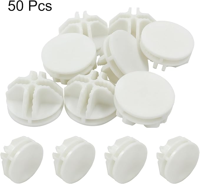 50 Pcs Wire Cube Connectors, Plastic Grid Cube Organizer Connector for Modular Closet Storage Organizer and Wire Shelving (White)