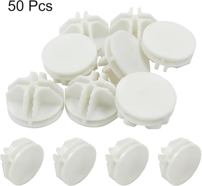 50 Pcs Wire Cube Connectors, Plastic Grid Cube Organizer Connector for Modular Closet Storage Organizer and Wire Shelving (White)