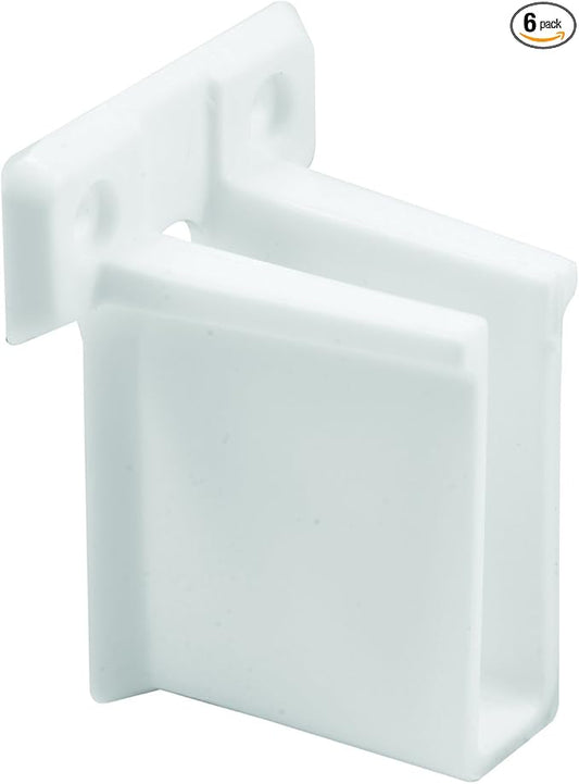 Prime-Line MP7016 Wire Shelf End Bracket (6 Pack) White