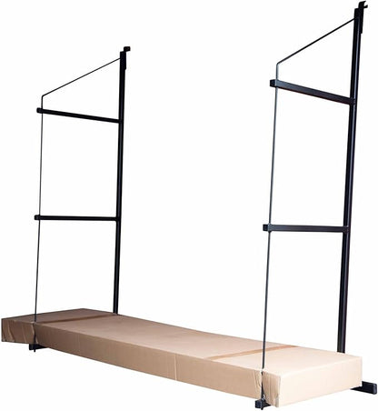 Mytee Products 8 Pack of 3 Tier Shipping Container Shelving Bracket with 18"(D) x 60"(H) - Black Powder Coated Steel Shelf Brackets for Heavy Duty Trailer Containers - Easy to Assemble & Remove