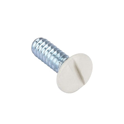 Henne Bery 3/8" Long 6-32 Thread, Oval Head Milled Slot Replacement Wall Plate Screws, 50 Pack, Light Almond