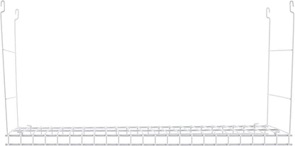 Rubbermaid Universal Closet Custom Wire Hanging Storage Shelf Durable Steel Clothes Rack Accessory Attachment, 24 Inch Long, 2 Pack, White