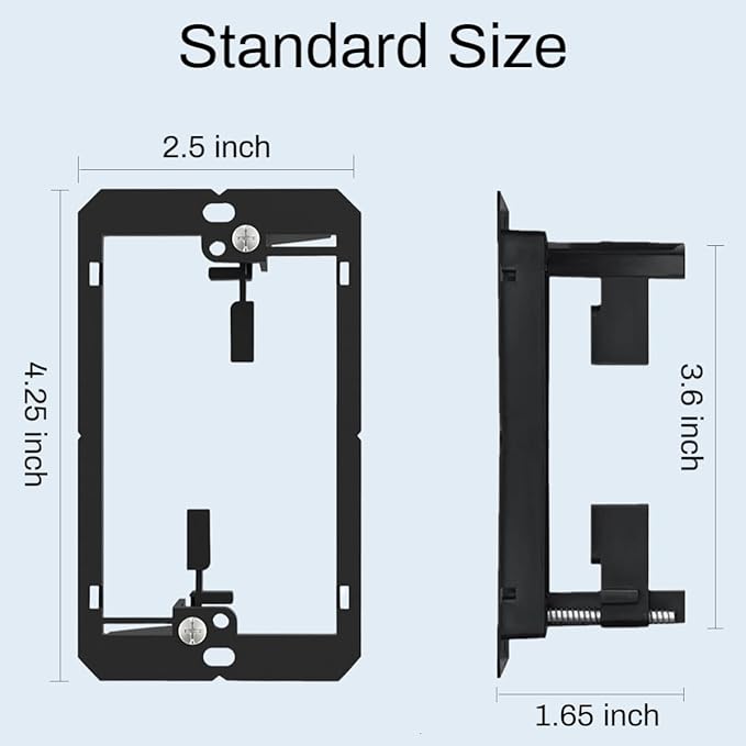 2 Pairs Ethernet Wall Plate Cat6 1 Port Keystone Jack Wall Plate with RJ45 Coupler Outlet Connector and Single Gang Low Voltage Mounting Bracket