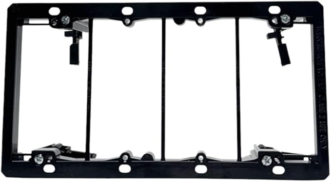 iMBAPrice 4-Gang Low Voltage Mounting Bracket, Non-Metallic Wall Plate Bracket for Telephone, Network, HDMI, Coaxial & Speaker Cables, 2-Pack