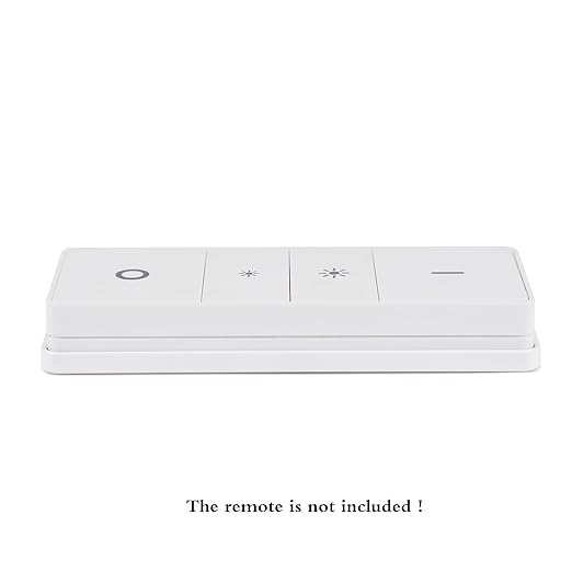 Ultra Slim Wall Holder for Philips Hue Light Dimmer Switch Remote V1, UHOLDZU Aluminum Invisible Remote Control Holder for The Hue Dimmer Switch Wall Plate Replacement (White)