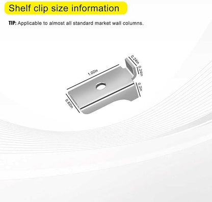30pcs Shelf Clips,Adjustable Steel Pilaster Shelf Clip Support,for Shelf Pilaters Adjustable Shelving System DIY Cabinet Bookshelf Sheving,Plug-and-Play, Easy to Adjust, no Tools Required