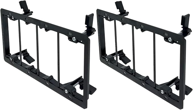 iMBAPrice 4-Gang Low Voltage Mounting Bracket, Non-Metallic Wall Plate Bracket for Telephone, Network, HDMI, Coaxial & Speaker Cables, 2-Pack