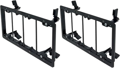 iMBAPrice 4-Gang Low Voltage Mounting Bracket, Non-Metallic Wall Plate Bracket for Telephone, Network, HDMI, Coaxial & Speaker Cables, 2-Pack