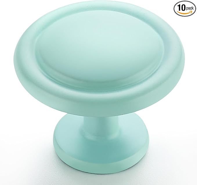 Ravinte 10 Pack 1-1/4 inch Kitchen Cabinet/Drawer/Dresser Knobs Green Zinc Drawer Pulls/Handles