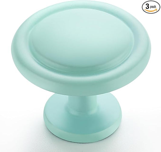 Ravinte 3 Pack 1-1/4 inch Kitchen Cabinet/Drawer/Dresser Knobs Green Zinc Drawer Pulls/Handles